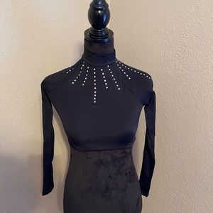 Black slick - child dance top